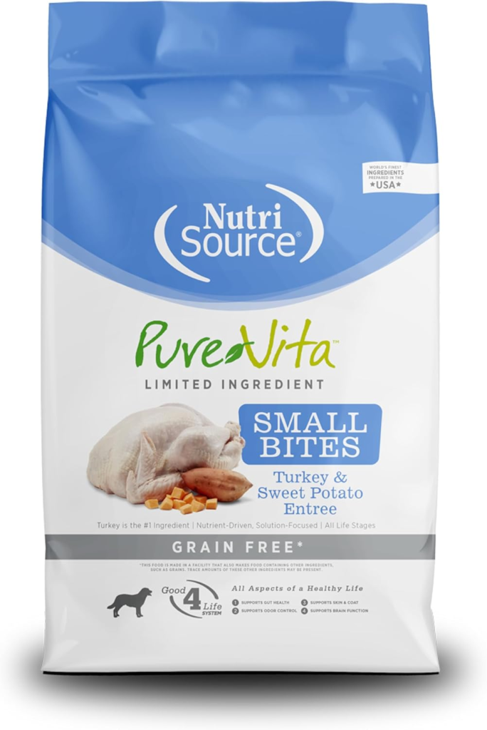 Pure Vita Grain-Free Turkey & Sweet Potato Small Bites Dog Food Review 5lb Pure Vita Grain-Free Turkey & Sweet Potato Small Bites Dog Food Review 5lb