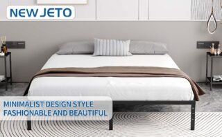 NEW JETO Queen Size Metal Platform Bed Frame Review