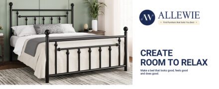 Allewie 14-Inch Metal Platform Bed Frame Review