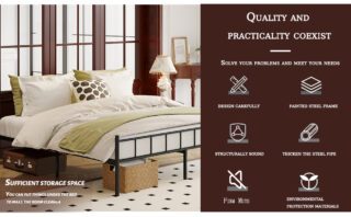 Classic Queen Metal Platform Bed Frame Review