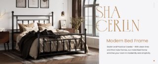 SHA CERLIN 14-Inch Queen Metal Platform Bed Frame Review