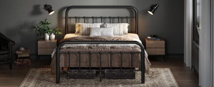 Allewie Queen Size Metal Platform Bed Frame Review