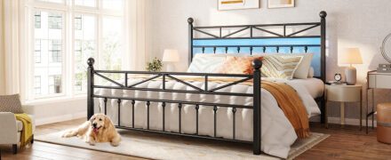 EnHomee Queen Bed Frame with LED Lights Review